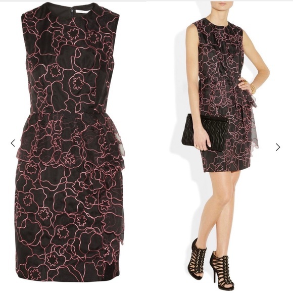 Diane Von Furstenberg Leni Dress Peplum Cocktail Dress Size 2 - Picture 2 of 9